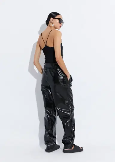 LAPOINTE Shiny Viscose Slit Bodysuit | Thumbnail 2