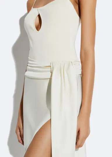 LAPOINTE Shiny Viscose Slit Bodysuit | Thumbnail 3