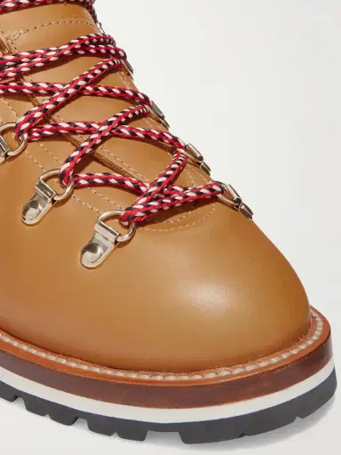 Moncler Blanche Shearling-lined Leather Ankle Boots | Thumbnail 4