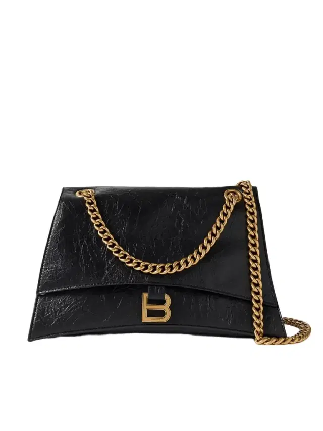 Hourglass Crinkled-leather Shoulder Bag