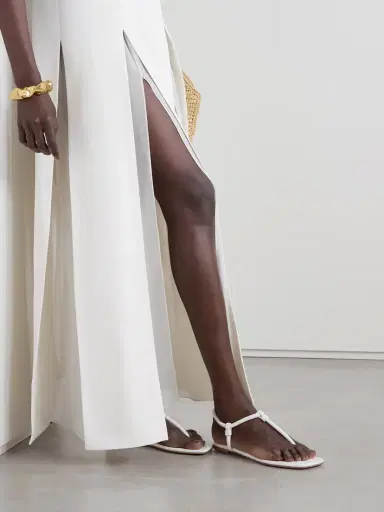 Gianvito Rossi Juno Thong Knotted Leather Sandals | Thumbnail 2
