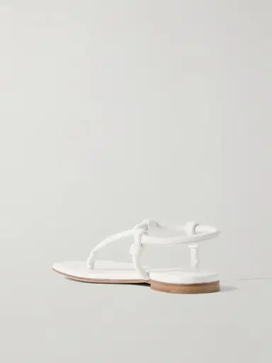 Gianvito Rossi Juno Thong Knotted Leather Sandals | Thumbnail 3