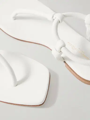 Gianvito Rossi Juno Thong Knotted Leather Sandals | Thumbnail 4