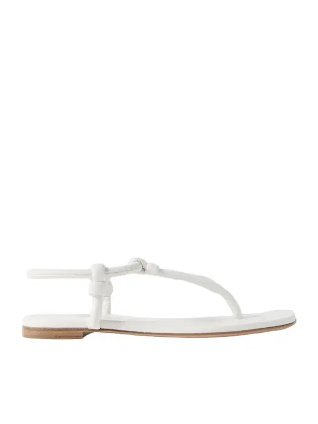 Gianvito Rossi Juno Thong Knotted Leather Sandals