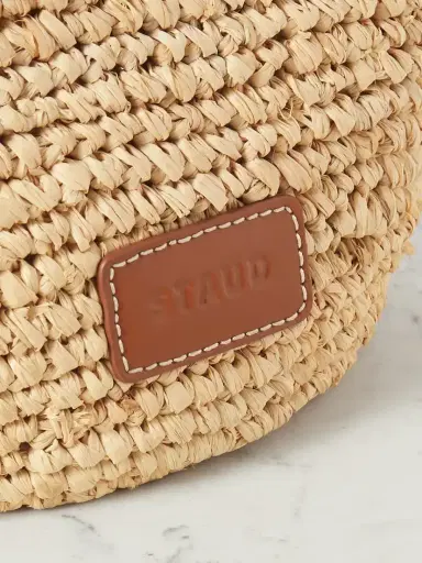 Staud Sienna Mini Leather-trimmed Raffia Tote | Thumbnail 4 Staud Sienna Mini Leather-trimmed Raffia Tote | Thumbnail 4