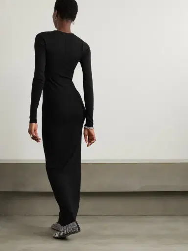 ÉTERNE Ribbed Stretch-jersey Maxi Dress | Thumbnail 3