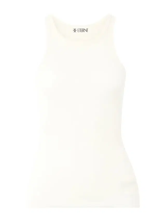 Ribbed Stretch-jersey Tank