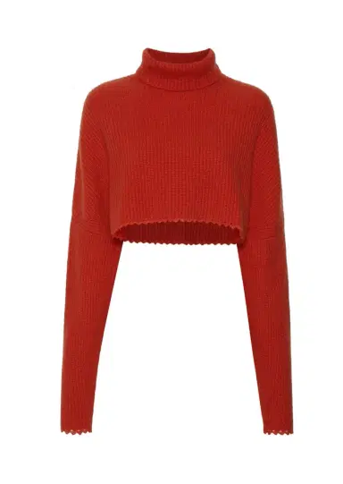 LAPOINTE Airy Cashmere Cropped Turtleneck | Thumbnail 3