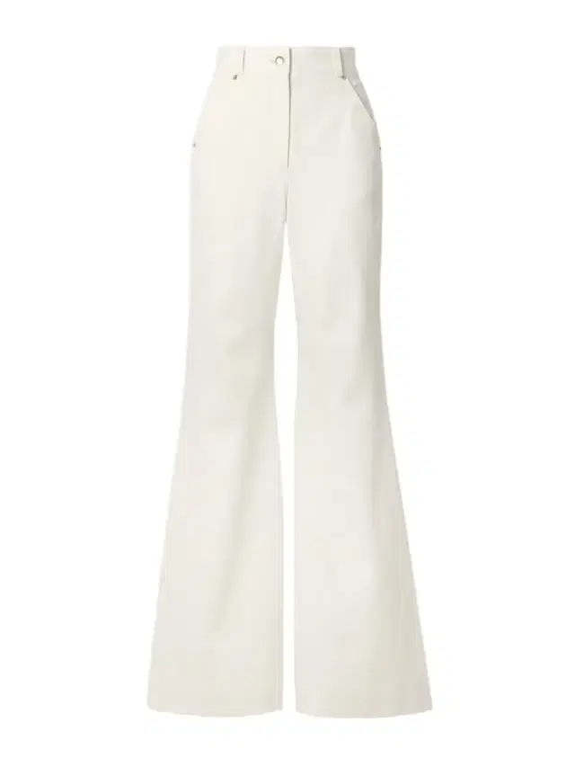 Cotton-twill High-rise Flared Pants
