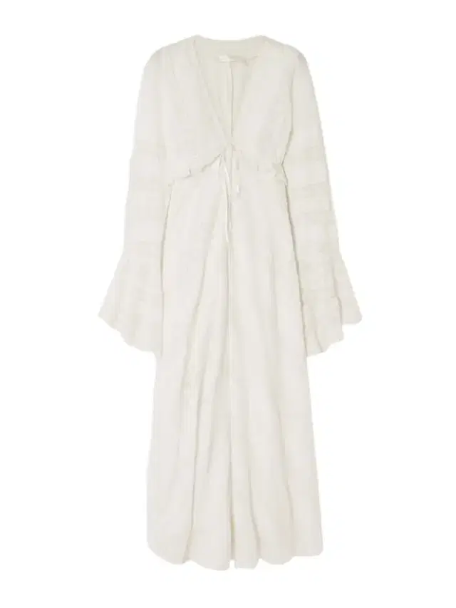 Weil Pintucked Lace-trimmed Cotton Maxi Dress