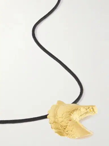YSSO Aethon Gold-plated And Cord Necklace | Thumbnail 4