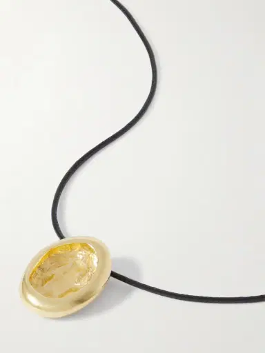 YSSO Aesop Gold-plated And Cord Necklace | Thumbnail 4 YSSO Aesop Gold-plated And Cord Necklace | Thumbnail 4