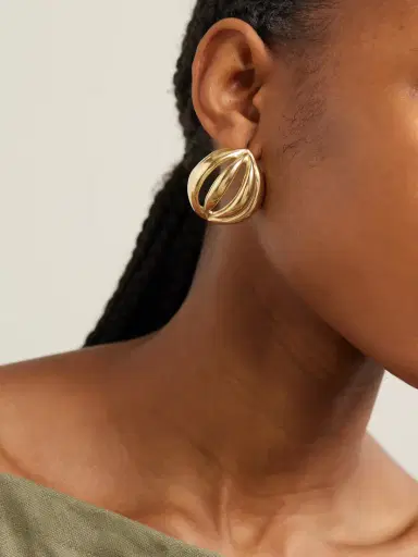 YSSO Flower Bud Large Gold-plated Earrings | Thumbnail 2 YSSO Flower Bud Large Gold-plated Earrings | Thumbnail 2