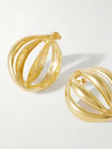 YSSO Flower Bud Large Gold-plated Earrings | Thumbnail 3 YSSO Flower Bud Large Gold-plated Earrings | Thumbnail 3