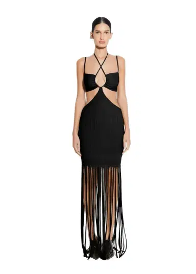 LAPOINTE Matte Viscose Cut Out Dress | Thumbnail 1