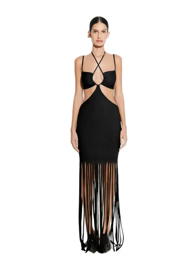 Matte Viscose Cut Out Dress