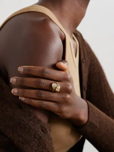 Mateo Twin Water Droplet 14-karat Gold Diamond Ring | Thumbnail 2 Mateo Twin Water Droplet 14-karat Gold Diamond Ring | Thumbnail 2