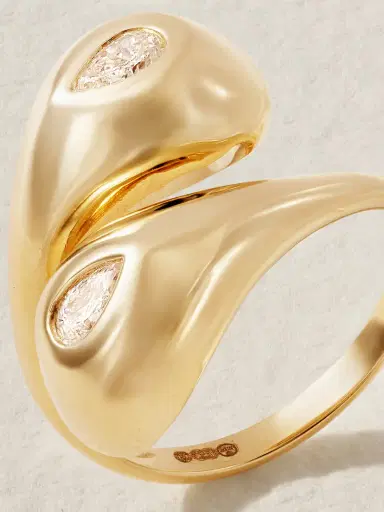 Mateo Twin Water Droplet 14-karat Gold Diamond Ring | Thumbnail 4 Mateo Twin Water Droplet 14-karat Gold Diamond Ring | Thumbnail 4