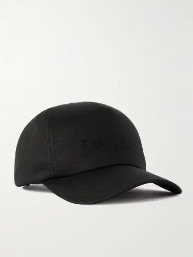 Saint Laurent Embroidered Cotton And Linen-blend Gabardine Baseball Cap | Thumbnail 5 Saint Laurent Embroidered Cotton And Linen-blend Gabardine Baseball Cap | Thumbnail 5