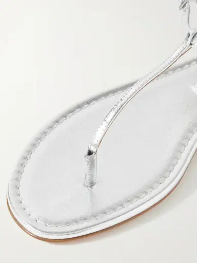 Aquazzura Almost Bare Metallic Leather Sandals | Thumbnail 4 Aquazzura Almost Bare Metallic Leather Sandals | Thumbnail 4