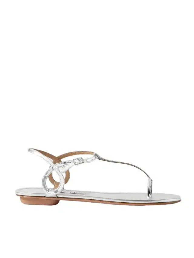Almost Bare Metallic Leather Sandals