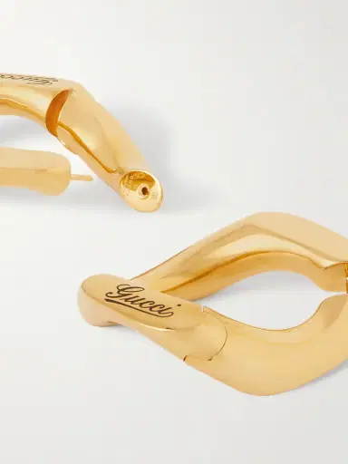 Gucci Large Gold-tone Hoop Earrings | Thumbnail 3
