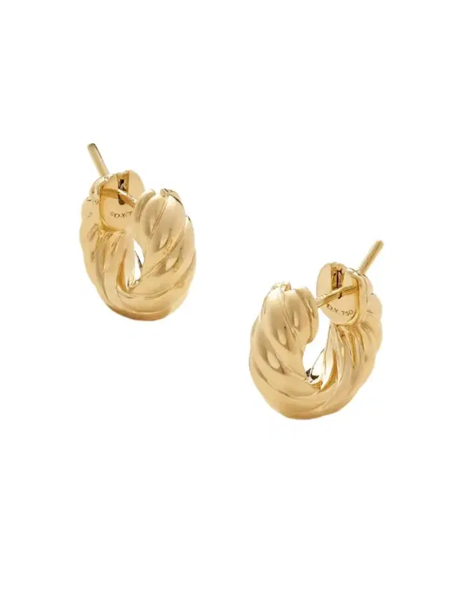 David Yurman Sculpted Cable 18-karat Gold Hoop Earrings