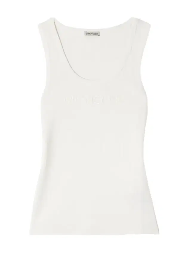 Embroidered Ribbed Stretch-cotton Tank
