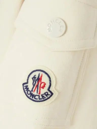 Moncler Pleated Cotton-piqué Mini Shirt Dress | Thumbnail 4
