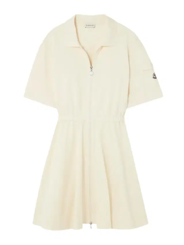 Moncler Pleated Cotton-piqué Mini Shirt Dress
