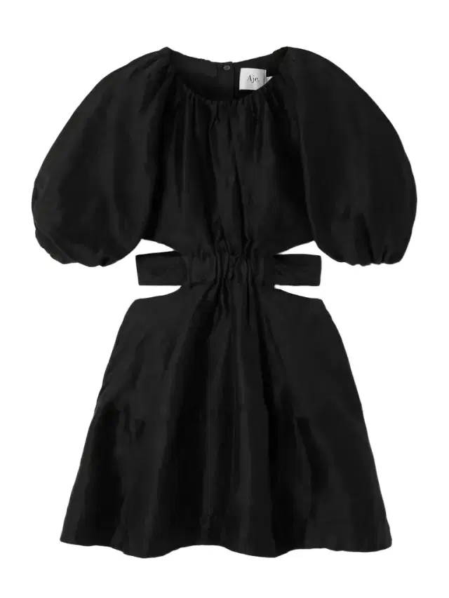 Mimosa Cutout Gathered Linen-blend Mini Dress