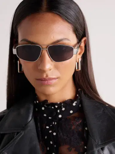 CELINE Eyewear Triomphe Aviator-style Silver-tone And Acetate Sunglasses | Thumbnail 2 CELINE Eyewear Triomphe Aviator-style Silver-tone And Acetate Sunglasses | Thumbnail 2