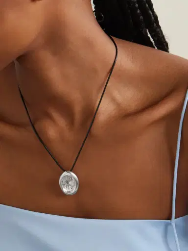 YSSO Aesop Sterling Silver And Cord Necklace | Thumbnail 2 YSSO Aesop Sterling Silver And Cord Necklace | Thumbnail 2