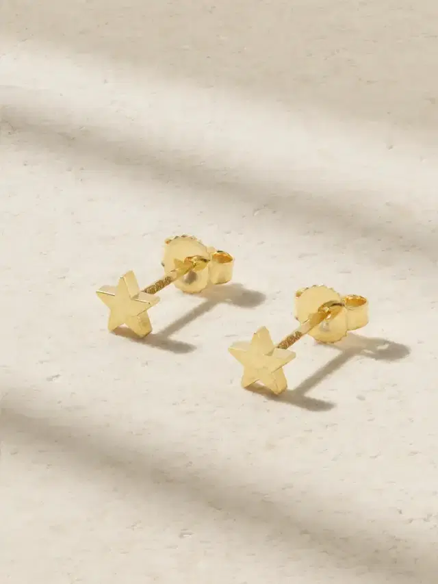 Star 18-karat Gold Earrings