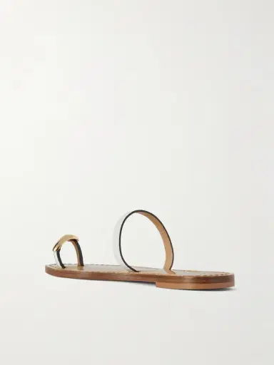 AMANU The Kibera Embellished Croc-effect Leather Sandals | Thumbnail 3