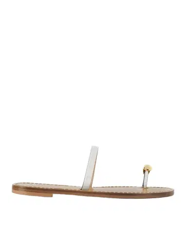 AMANU The Kibera Embellished Croc-effect Leather Sandals | Thumbnail 1