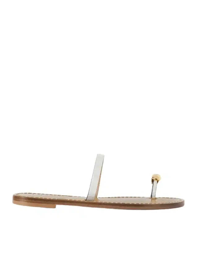 AMANU The Kibera Embellished Croc-effect Leather Sandals