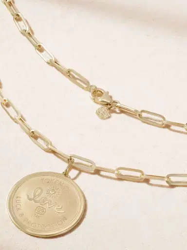 Sydney Evan Evil Eye Luck Coin 14-karat Gold Diamond Necklace | Thumbnail 3
