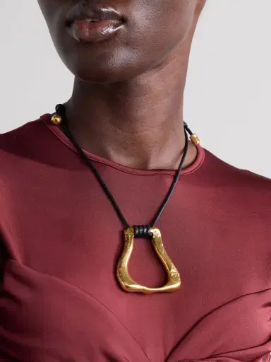 Alighieri The Link Of Wanderlust Recycled Gold-plated Cord Necklace | Thumbnail 2