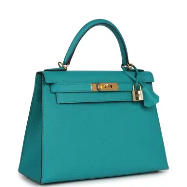 HERMÈS Pre-owned Hermes Kelly Sellier 28 Vert Verone Epsom Gold Hardware | Thumbnail 2 HERMÈS Pre-owned Hermes Kelly Sellier 28 Vert Verone Epsom Gold Hardware | Thumbnail 2