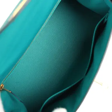 HERMÈS Pre-owned Hermes Kelly Sellier 28 Vert Verone Epsom Gold Hardware | Thumbnail 8 HERMÈS Pre-owned Hermes Kelly Sellier 28 Vert Verone Epsom Gold Hardware | Thumbnail 8
