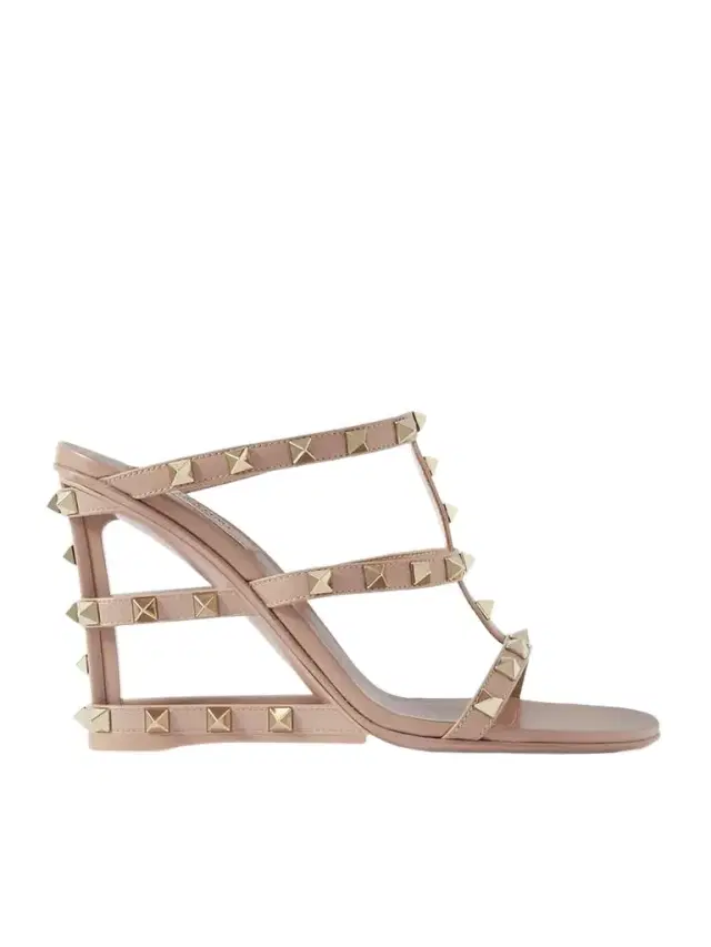 Rockstud 100 Cutout Leather Sandals