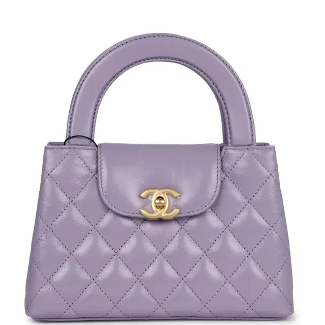 Chanel Chanel Small Kelly Shopper Light Purple Shiny Aged Calfskin Brushed Gold Hardware