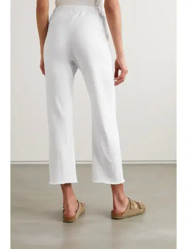 James Perse Cropped Supima Cotton-terry Track Pants | Thumbnail 3 James Perse Cropped Supima Cotton-terry Track Pants | Thumbnail 3