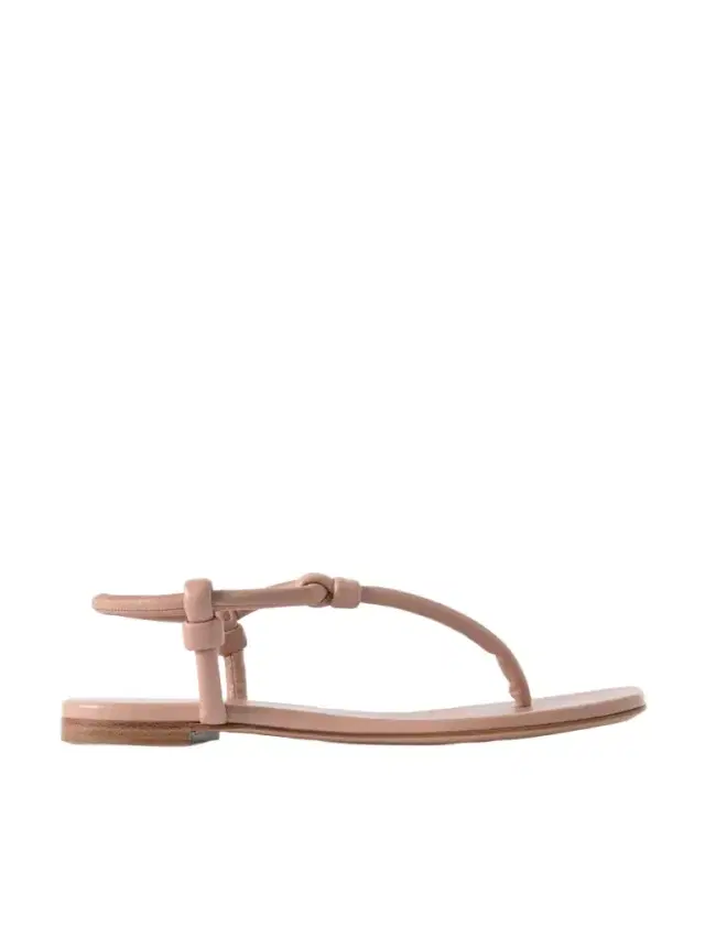 Juno Thong Knotted Leather Sandals