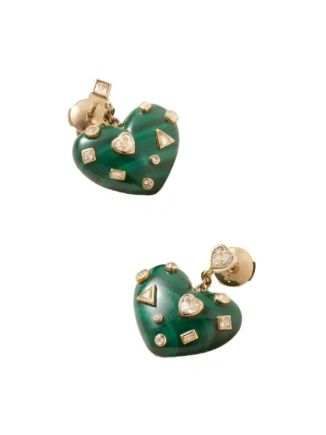 9-karat Gold, Malachite And Topaz Earrings