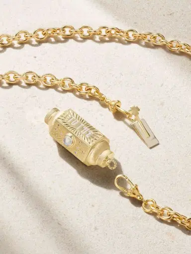 Marie Lichtenberg Love You Locket 14-karat Gold Multistone Necklace | Thumbnail 3 Marie Lichtenberg Love You Locket 14-karat Gold Multistone Necklace | Thumbnail 3