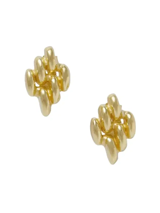 Mini Chain Link Gold-plated Earrings