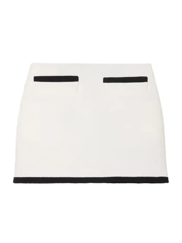 Two-tone Cotton-blend Tweed Mini Skirt