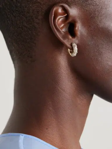Yvonne Léon Ananas 9-karat Gold Diamond Hoop Earrings | Thumbnail 2